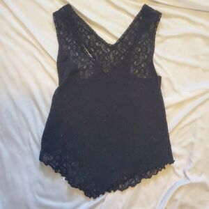 Vintage sheer lace tank top